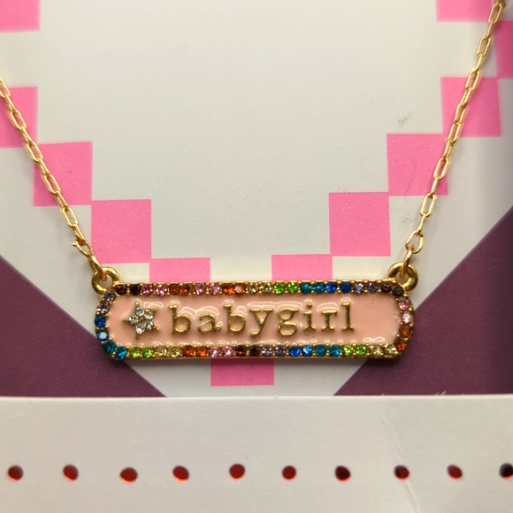 Nordstrom BP babygirl Colored Stone and Enamel Necklace - Picture 2 of 2